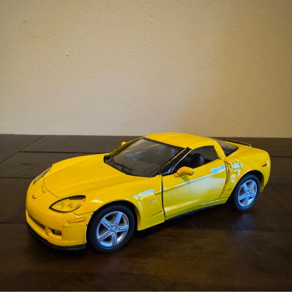 Chevy Corvette Yellow 5 inch Toy Car